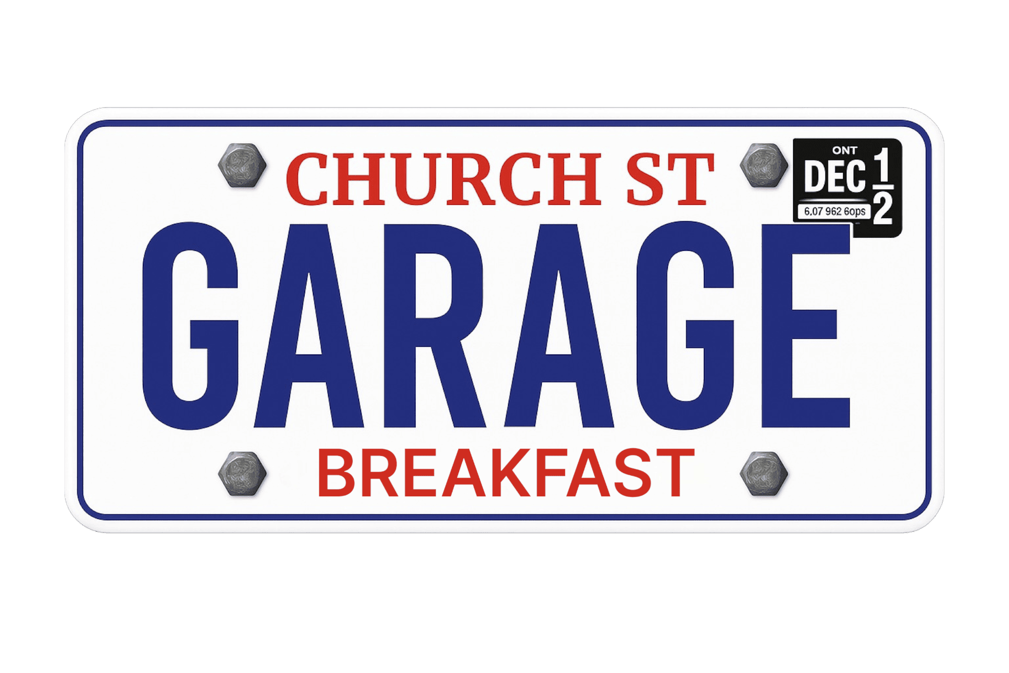 Church St. Garage Breakfast Menu Logo